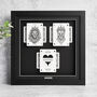 Personalised Mr And Mrs Wedding Gift Lion Playing Cards Frame, thumbnail 6 of 9