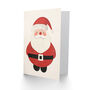 Jolly Santa Happy Smile Cartoon Xmas Christmas Card, thumbnail 2 of 4