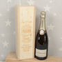 Personalised Thank You Engraved Wooden Bottle Box, thumbnail 1 of 4
