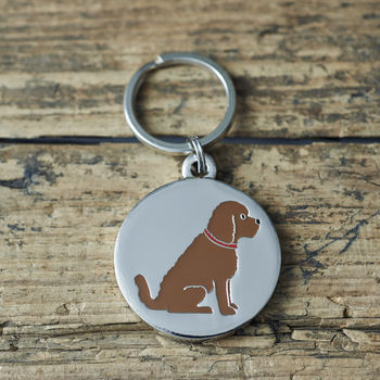 Daddy And Me Cockapoo Cufflinks And Dog Tag Set, 4 of 8