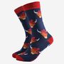 Men's Bamboo Socks Highland Cow Tartan Hat Blue, thumbnail 2 of 5