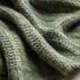 Luxury Melange Knit Throw In Khaki, thumbnail 2 of 3