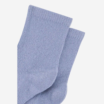 Pure Cashmere Luxury Ankle Socks Ethically Sourced Light Blue, 3 of 5