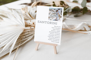 Destination Photo Wedding Table Plan Cards, 5 of 7