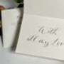 'Happy Valentines Day' Personalised Valentine's Card Handwritten Calligraphy, thumbnail 5 of 6