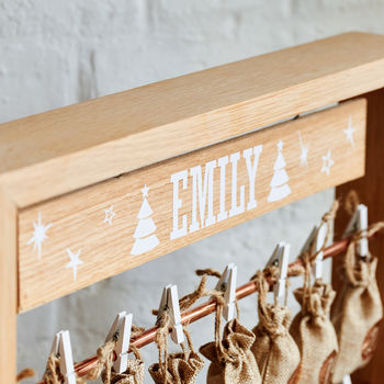 Personalised Wooden Christmas Advent Calendar, 3 of 12