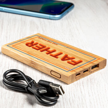 Personalised Retro Has The Power Phone Charger, 4 of 4