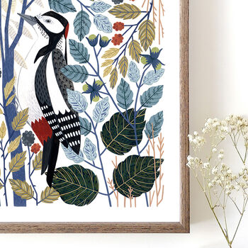 Woodpecker Giclée Art Print, 2 of 3