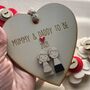 Personalised Mummy And Daddy To Be Heart, thumbnail 2 of 3