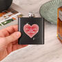 Personalised Heart Hipflask For Valentines, thumbnail 1 of 2