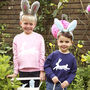 Children's Personalised Bunny Rabbit Sweatshirt Jumper, thumbnail 2 of 8