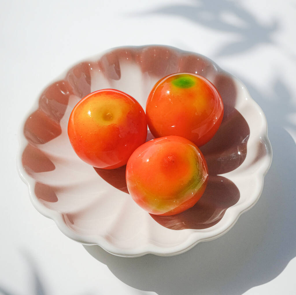 Miniature Tangerine Luk Chup Thai Vegan Desserts By PRANSUK DESSERT