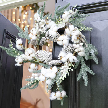 Cotton Forest Giant Christmas Wreath, 3 of 6