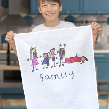 Family Picture Tea Towel, 2 of 2