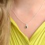 Personalised Girl's Sterling Silver Teardrop Birthstone Necklace, thumbnail 1 of 9