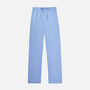 Men's Crisp Cotton Blue And White Pyjama Trousers, thumbnail 2 of 2