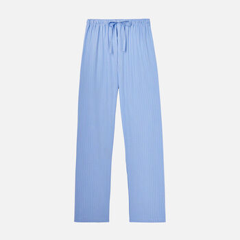 Men's Crisp Cotton Blue And White Pyjama Trousers, 2 of 2