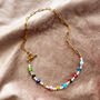 Millefiori Glass Beads With Moonstone Gemstones, thumbnail 2 of 5