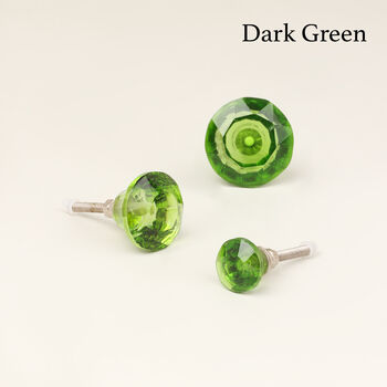 G Decor Coloured Faceted Glass Crystal Door Knobs, 10 of 12