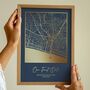 Personalised Map Print, Metallic Gold Foil, thumbnail 1 of 9