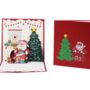 Santa With Christmas Tree Pop Up Christmas Cards For Family, thumbnail 1 of 5