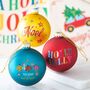 Set Of Three Nostalgic Christmas Glass Baubles, thumbnail 1 of 3