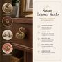 Elegant Swan Brass Cabinet Knob, thumbnail 5 of 9