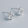 Sterling Silver Minimalist Woven Star Stud Earrings, thumbnail 3 of 7