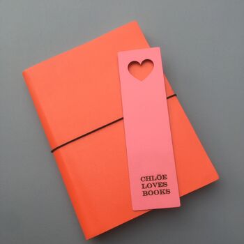 Personalised Leather Bookmark And Leather Journal, 4 of 5
