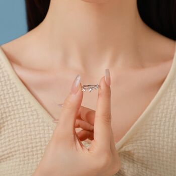 Sterling Silver Dancing Butterfly Ring, 3 of 12