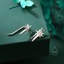 Sterling Silver Starburst Ear Crawler Earrings, thumbnail 6 of 11