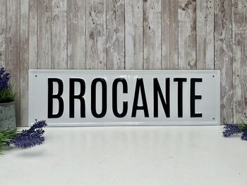 61cm Brocante Flea Market French Enamelled Plaque Sign, 2 of 6