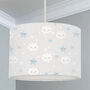 Smiling Clouds And Stars Grey Lampshade, thumbnail 1 of 2