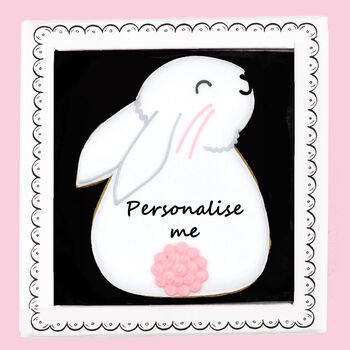 Hand Iced Personalised Bunny Letterbox Biscuit, 2 of 3