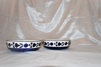 Odeta Blue Pottery Salad Bowls, 2 of 2