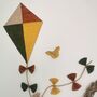 Woodland Boho Whimsical Nurserykite Decor, Hunter Green, Rust Orange, Ochre, thumbnail 6 of 12