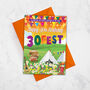 30 Fest 'Festival Sign' 30th Birthday Card, thumbnail 1 of 2