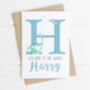 Personalised New Baby Card Blue Dinosaurs, thumbnail 6 of 6