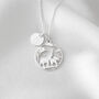 Anniversary Gift For Wife, Elephant Family Necklace In Sterling Silver, thumbnail 2 of 9
