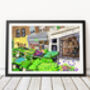 Columbia Road, East London Illustration Art Print, thumbnail 1 of 2