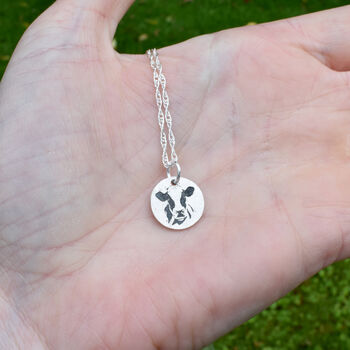 Tiny Friesian Cow Necklace, 4 of 5