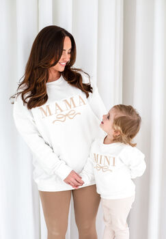 Mama's Girl Bow Detail Sweatshirt Jumper Perfect For Mothers Day, 5 of 9