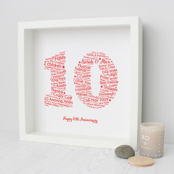 Personalised 10th Wedding Anniversary Gift For Husband, 4 of 5