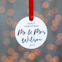 First Christmas Married Personalised Decoration, thumbnail 2 of 3