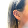 9ct Gold Feather Earrings, thumbnail 3 of 9