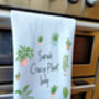 Personalised Crazy Plant Lady Tea Towel, thumbnail 2 of 5