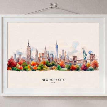 New York Watercolour Skyline, 2 of 5