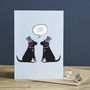 Black Labrador Gay Wedding / Civil Partnership Card, thumbnail 2 of 2