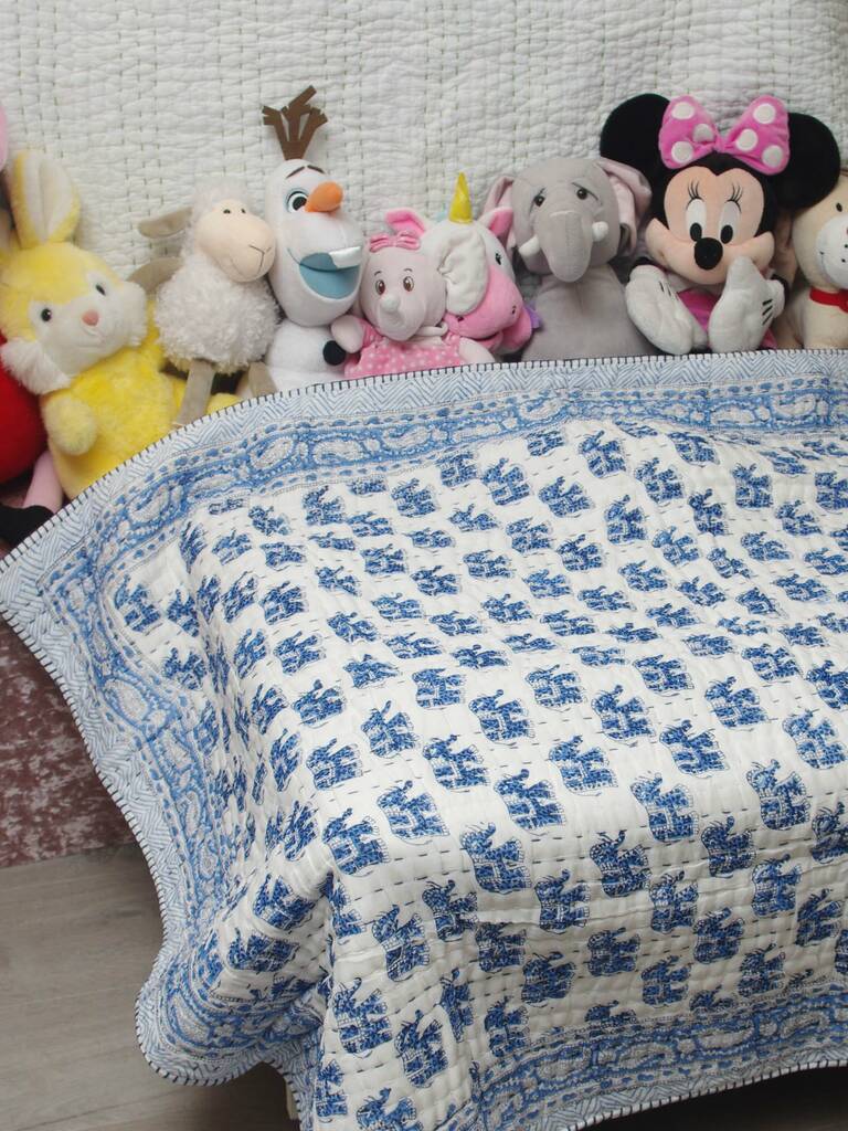 New Baby Pure Soft Cotton Filling Kantha Blanket Quilt By Reason Season