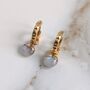 The Orb Moonstone June Birthstone Earrings, Gold, thumbnail 2 of 6